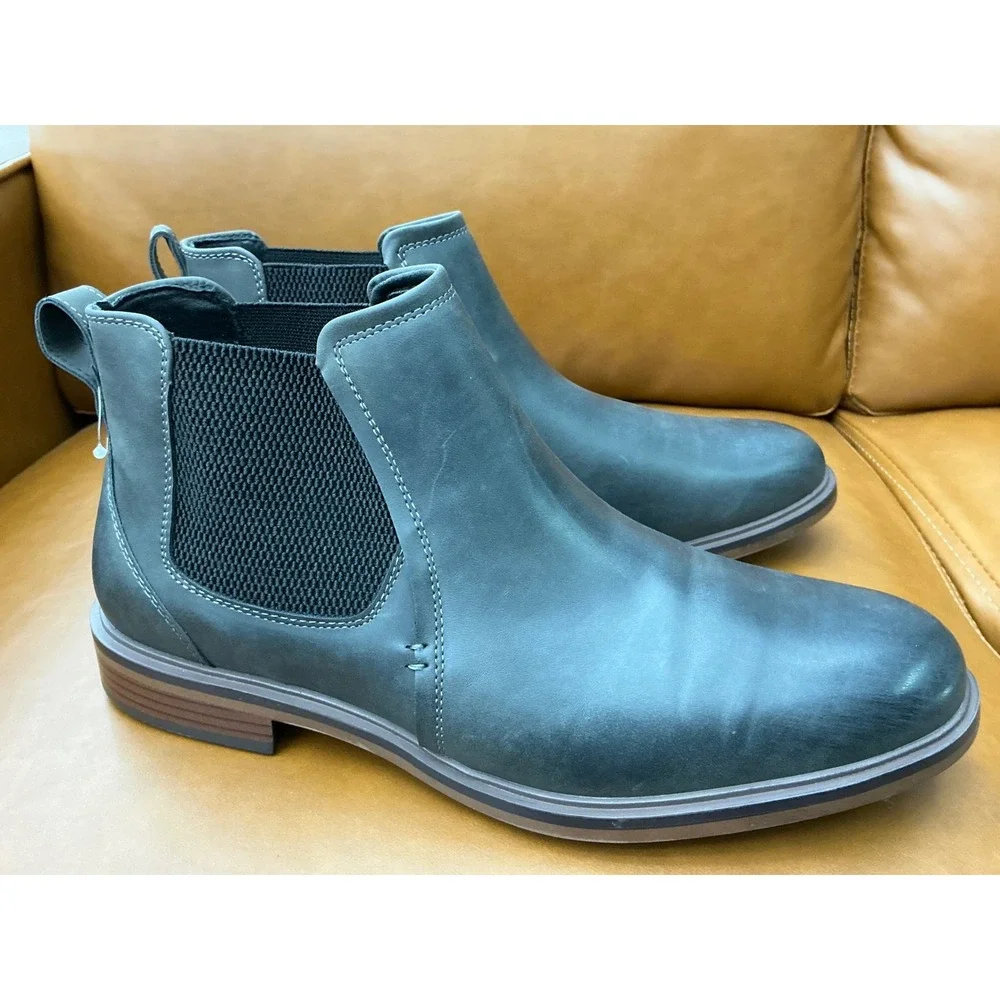 St. John's Bay Rutland Chelsea Boots Mens 11 Black Excellent Matte Slip On